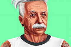 Albert Einstein by Amit Shimoni.